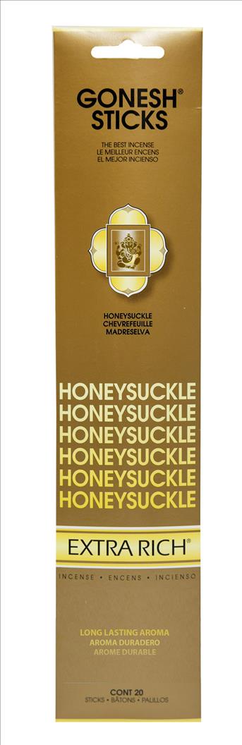 INCENSE GONESH 4CT/20 STICKSHONEYSUCKLE