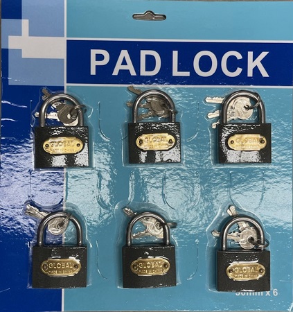 PAD LOCK BOARD 50MM**$2.00 PER BOARD - WHILE SUPPLIES LAST**