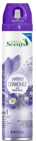 AIR FRESHENER GREAT SCENTS 9OZLAVENDER & CHAMOMILE