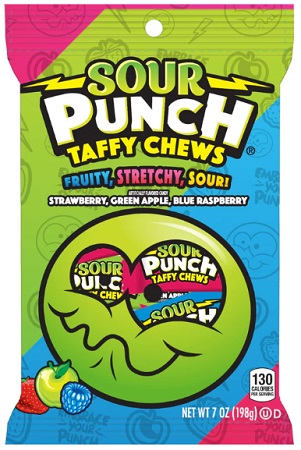 SOUR PUNCH TAFFY CHEWS PEG 7OZ