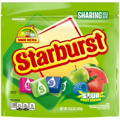 STARBURST SOUR POUCH 15.6OZ