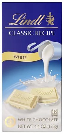 LINDT BAR 4.4oz WHITE CHOCOLATE        15% OFF PROMO