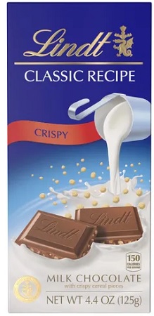 LINDT BAR 4.4OZ CRISPY        15% OFF PROMO