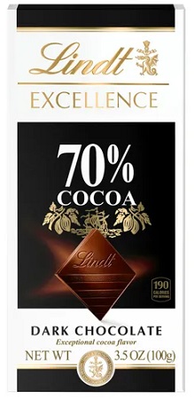 LINDT EXCELLENCE BAR 70% COCOA 3.5oz         15% OFF PROMO