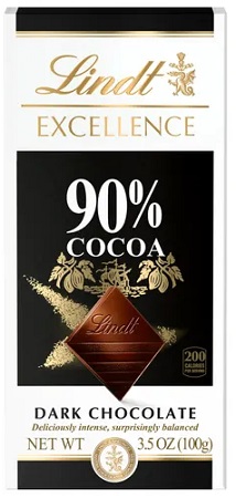 LINDT EXCELLENCE BAR 90% COCOA 3.5oz         15% OFF PROMO