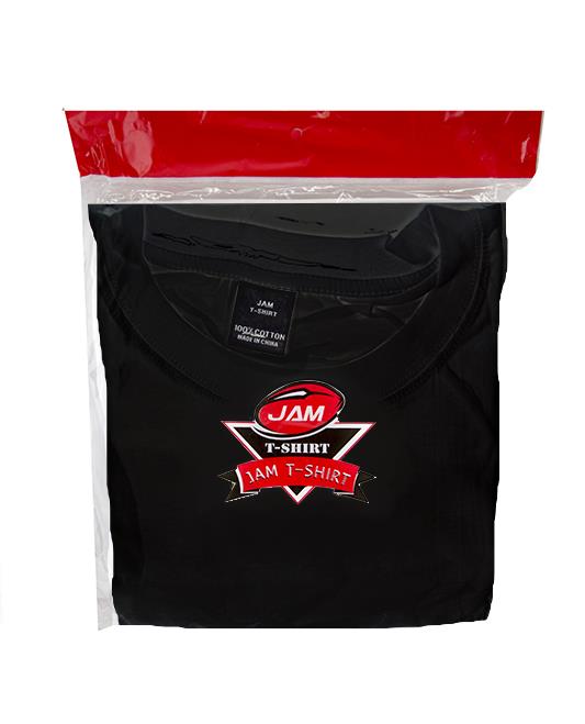 T-SHIRT BLACK WRAP 2XL 6CT