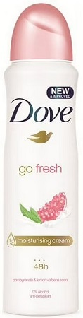 DOVE DEODORANT SPRAY 150MLPOMEGRANATE & LEMON