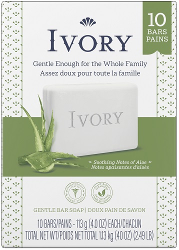 IVORY ALOE 4OZ 10PK BAR SOAP**AVAILABLE BY SPECIAL ORDER & EMAIL ONLY, ALLOW 14 DAYS LEADTIME**