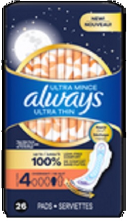 ALWAYS ULTRA THIN OVERNIGHT #4 (26CT)**AVAILABLE BY SPECIAL ORDER ONLY, ALLOW 21 DAYS LEADTIME
