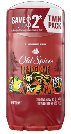OLD SPICE TWIN PACK BEARGLOVE CRISP ORCHARD 3OZ**AVAILABLE BY SPECIAL ORDER AND EMAIL ONLY, ALLOW 14 DAYS LEADTIME