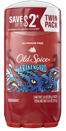 OLD SPICE TWIN PACK KRAKENGARD OCEAN SCENT 3OZ**AVAILABLE BY SPECIAL ORDER AND EMAIL ONLY, ALLOW 14 DAYS LEADTIME