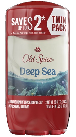 OLD SPICE TWIN PACK DEEP SEA (2.6OZ)**AVAILABLE BY SPECIAL ORDER AND EMAIL ONLY, ALLOW 14 DAYS LEADTIME