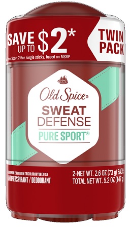 OLD SPICE TWIN PACK PURE SPORT (2.6OZ)**AVAILABLE BY SPECIAL ORDER AND EMAIL ONLY, ALLOW 14 DAYS LEADTIME