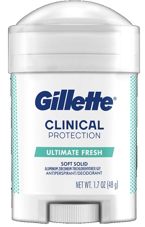 GILLETTE CLINICAL 1.7OZ DEODORANT ULTIMATE FRESH SCENT**AVAILABLE BY SPECIAL ORDER AND EMAIL ONLY, ALLOW 21 DAYS LEADTIME**