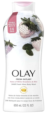 OLAY BODY WASH OUTLAST WHITE STRAWBERRY & MINT 22OZ**AVAILABLE BY SPECIAL ORDER & EMAIL ONLY, ALLOW 21 DAYS LEADTIME