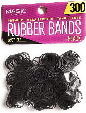 BLACK RUBBER BAND BAG MAGIC