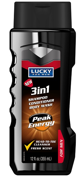 LUCKY MEN'S BODY WASH PEAK ENERGY 12OZ