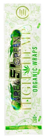 HIGH HEMP AREA 51 GREEN APPLE ORGANIC WRAPS**CONTAINS (NO TOBACCO) OR NICOTINE**