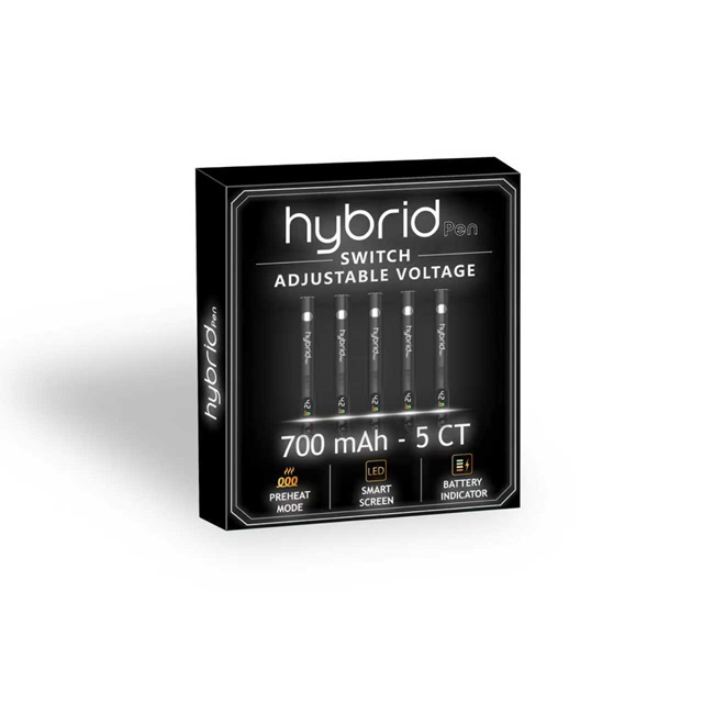 HYBRID PEN 700MAH 5PK -BLACK