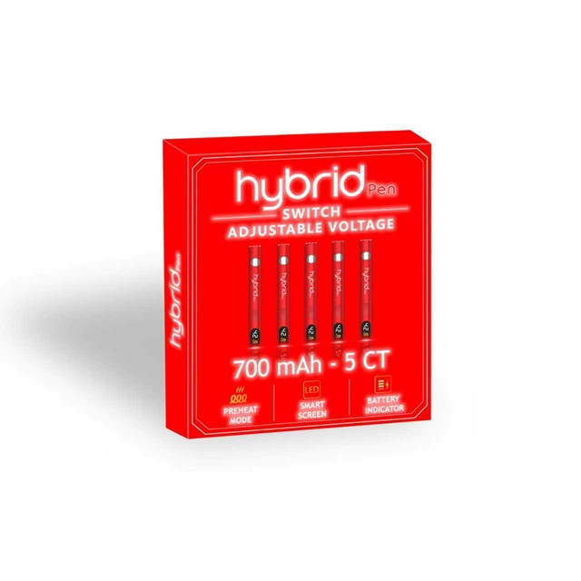 HYBRID PEN 700MAH 5PK -RED