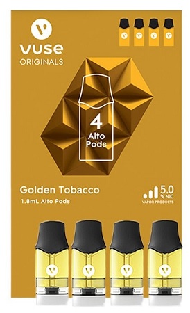 VUSE ALTO PODS 4PK 5% GOLDEN**NO RETURNS-5/28/2024**