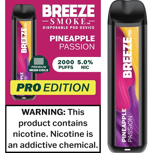 BREEZE PRO 2000 - PINEAPPLE PASSION (MSRP:$17.99)**2 - 4 BOX LIMIT PER SKU (LIMIT BASED ON AVAILABILITY)**