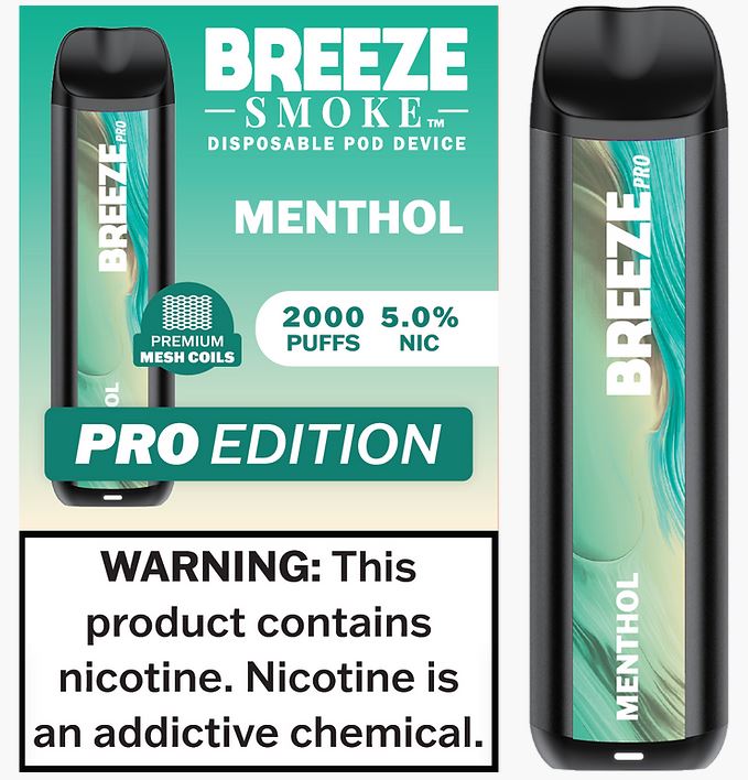 BREEZE PRO 2000 - MENTHOL (MSRP:$17.99)**2 - 4 BOX LIMIT PER SKU (LIMIT BASED ON AVAILABILITY)**
