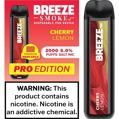 BREEZE PRO 2000 - CHERRY LEMON (MSRP:$17.99)**2 - 4 BOX LIMIT PER SKU (LIMIT BASED ON AVAILABILITY)**