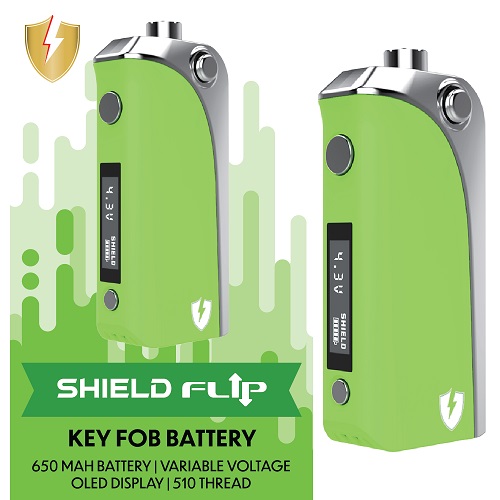 SHIELD FLIP KEY FOB -GREEN