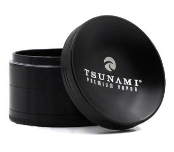 TSUNAMI DRY HERB GRINDER (63MM/4 PART) BLACK*FOR TOBACCO USE ONLY* **NO RETURNS**