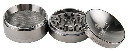 TSUNAMI DRY HERB GRINDER (63MM/4 PART) SILVER*FOR TOBACCO USE ONLY* **NO RETURNS**