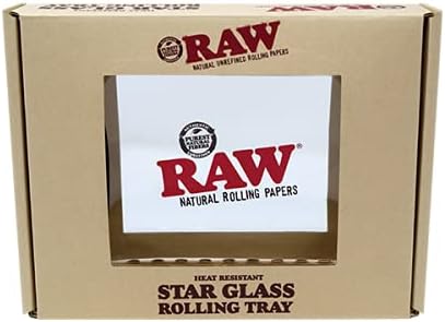RAW STAR GLASS ROLLING TRAY