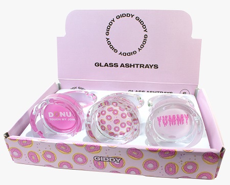 GIDDY GLASS ASHTRAY 6CTYUMMY