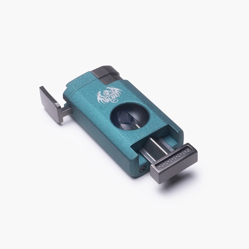 CIGAR TORCH - CATALYST PRO - JADE GREEN**TRIPLE FLAME JET + BUILT IN CIGAR CUTTER + CIGAR HOLDER**