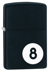 ZIPPO 8 BALL BLACK MATTE $31.95