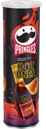 PRINGLES LG. HOT ONES BARBACOA 5.5OZ*$4.00 OFF PER CASE*