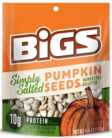 BIGS PUMPKIN SEEDS  5OZ SIMPLY SALTED**AVAILABLE BY SPECIAL ORDER AND EMAIL ONLY, ALLOW 21 DAYS LEADTIME