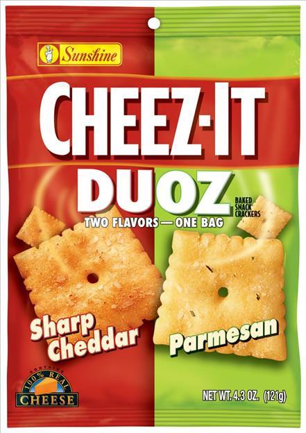 CHEEZ IT DUOZ CHEDDAR PARMESAN 4.3OZ