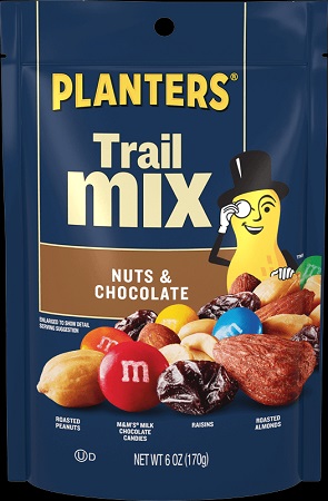 PLANTERS TRAIL MIX 6OZ NUTS & CHOCOLATE 12CT