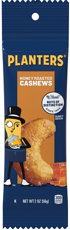 PLANTERS CASHEWS 2OZ HONEY ROASTED 15CT