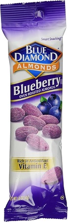 BLUE DIAMOND ALMONDS BLUEBERRY TUBE 1.5OZ (12CT)