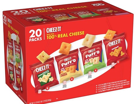 CHEEZ-IT VARIETY PACK 1OZ 20CT(6UN ORIG, 6UN WHT.CHEDDAR, 4UN PUFF'D DBL CHEESE, 4UN PUFF'D WHT.CHED)