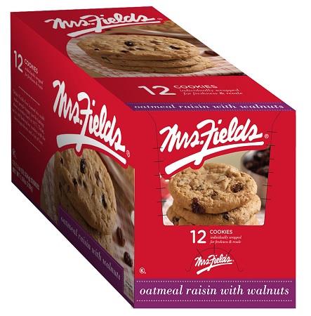 MRS.FIELDS OATMEAL RAISIN W/WALNUTS 12CT2.1OZ