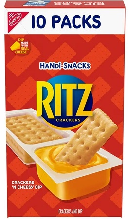 NAB - RITZ CHEESE HANDI-SNACKS 10PK**MANUFACTURER GUARANTEED SHELF LIFE IS 45 DAYS**