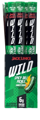 JACK LINK'S WILD 1OZ STICK SPICY DILL PICKLE**AVAILABLE 1/15/2026**