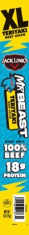 JACK LINK'S MR. BEAST XL BEEF STICK TERIYAKI 3oz (100% BEEF)**AVAILABLE 1/15/2026**