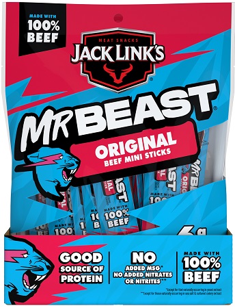 JACK LINK'S MR. BEAST MINI STICKS ORIGINAL 8PK