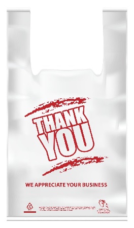 T-SHIRT CARRY-OUT BAGS *WHITE* (SHOPPING BAGS HEAVY DUTY)