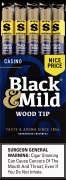 BLACK & MILD (NICE PRICE) CASINO WOOD TIP 25CT