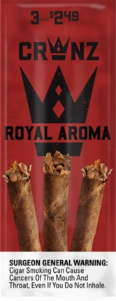 CRWNZ WOODS 3/$2.49 ROYAL AROMA (ROUGH CUT)